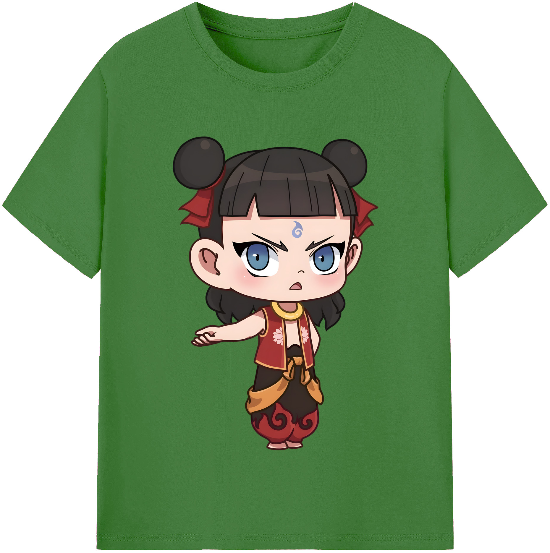 （画像用） Ne Zha 2 ナタ 魔童の大暴れ レディースカジュアルプリントTシャツ（綿100％）